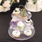 12&#x22; Clear 3 Tier Crystal Plastic Round Cupcake Holder